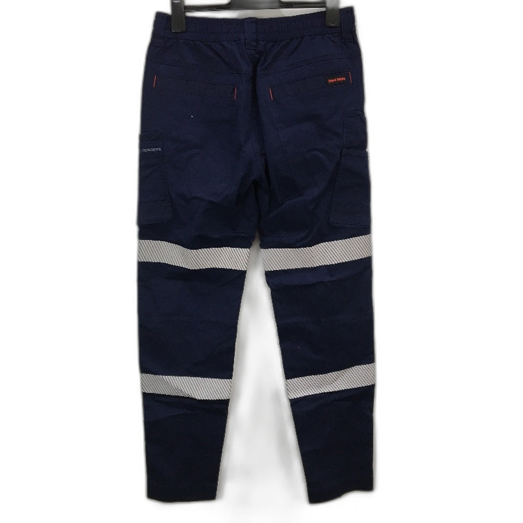 Hard Yakka Navy Toughmaxx Taped Hi-Vis Drawstring Work Pants Mens Size 34/87R
