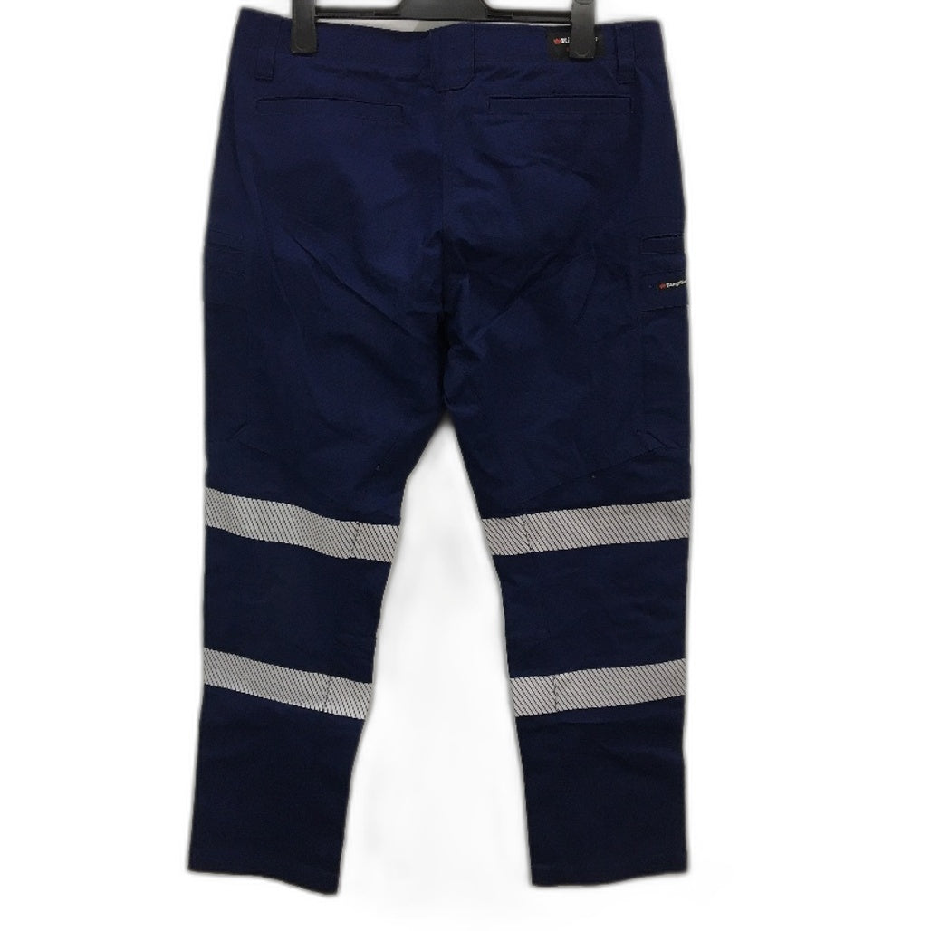 King Gee Navy Blue Cargo Workcool Motion Cuff Work Pants Ladies Sz Curved AU 18