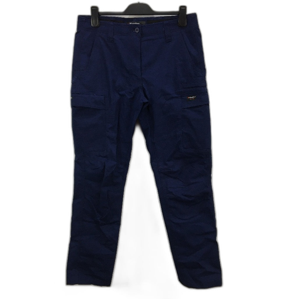 King Gee Navy Blue Cargo Straight Leg Work Pants Ladies Size AU 14