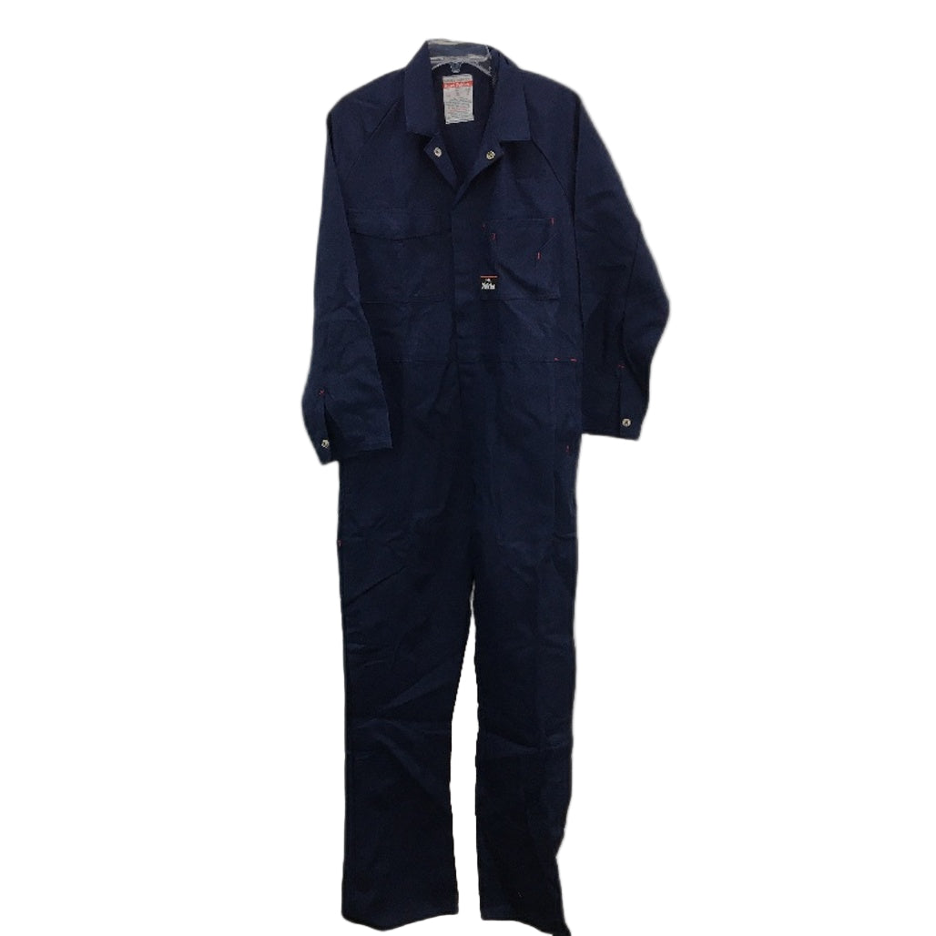 Hard Yakka Navy Button Up Drill Work Coverall Mens Size 84L Waist