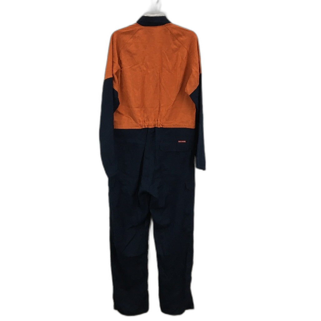 Hard Yakka Orange Hi-Vis Button Up Drill Work Coverall Mens Size 87R