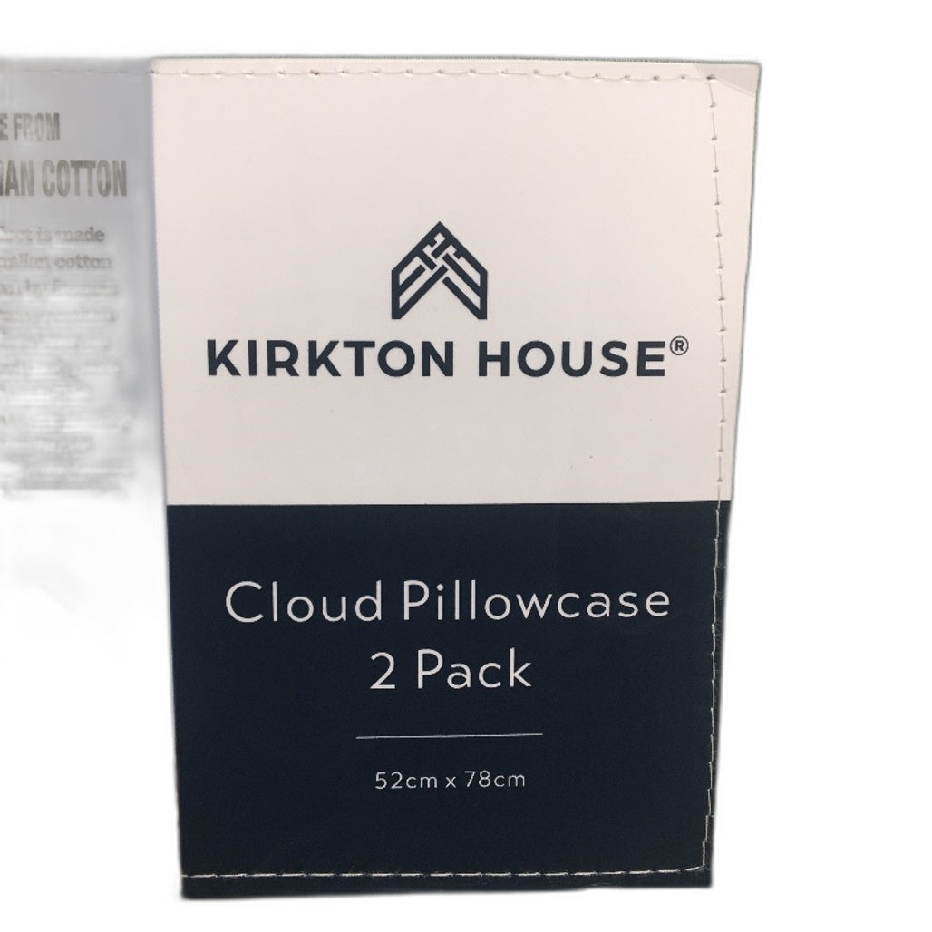 Kirkton House 2 Pack Green Soft Cloud Pillowcases 400TC Cotton 52cm x 78cm