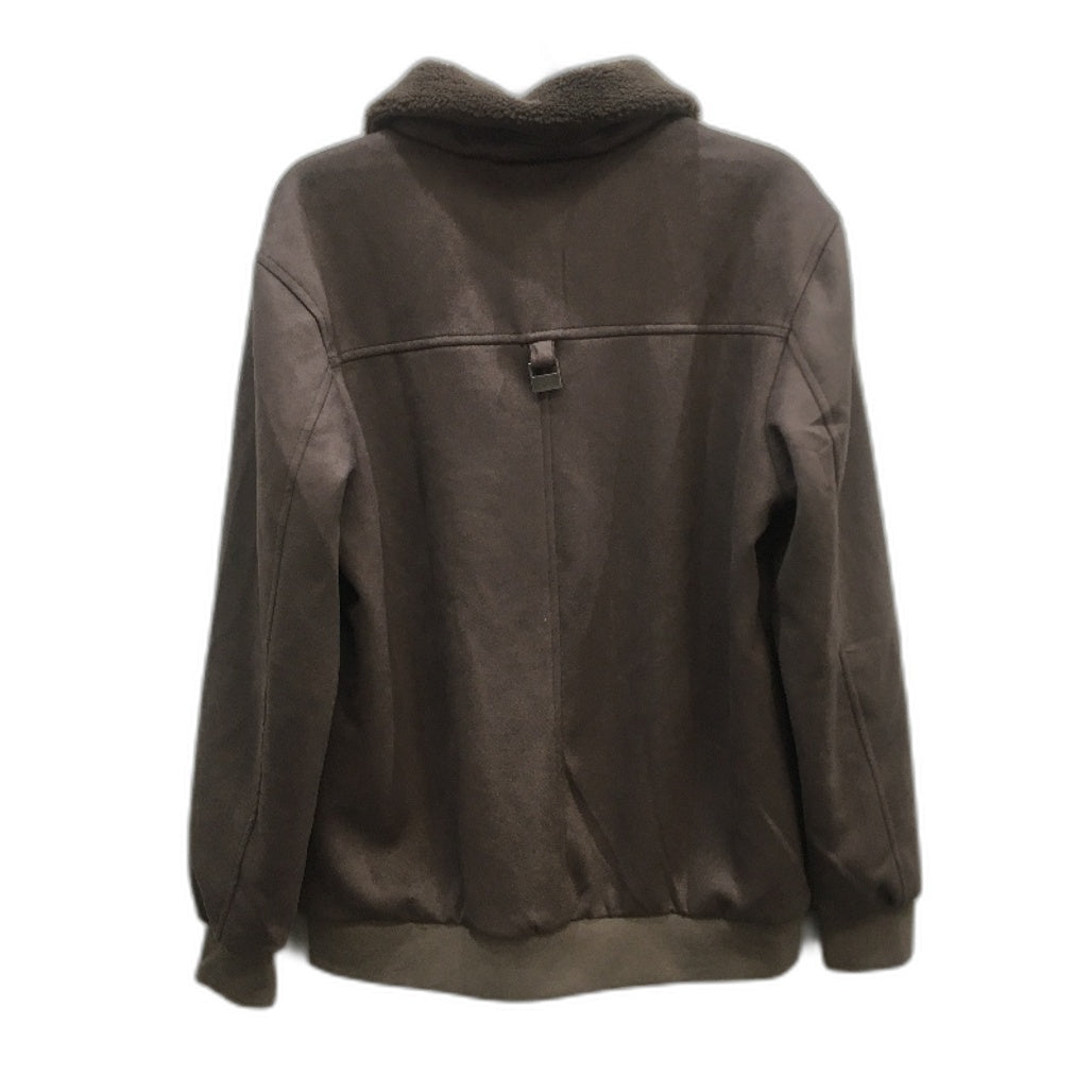 Westbay Soft Zip-Up Brown Fluffy Collared Winter Jacket Mens Size Large