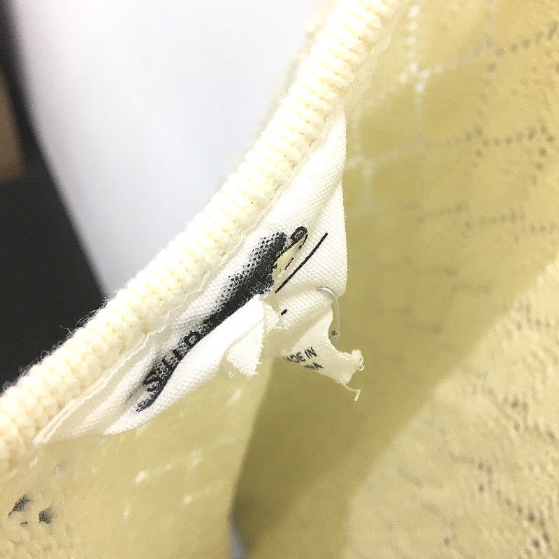 Subtitled Crochet Knit Backless Cream Sleeveless Midi Dress Ladies Sz Medium NEW