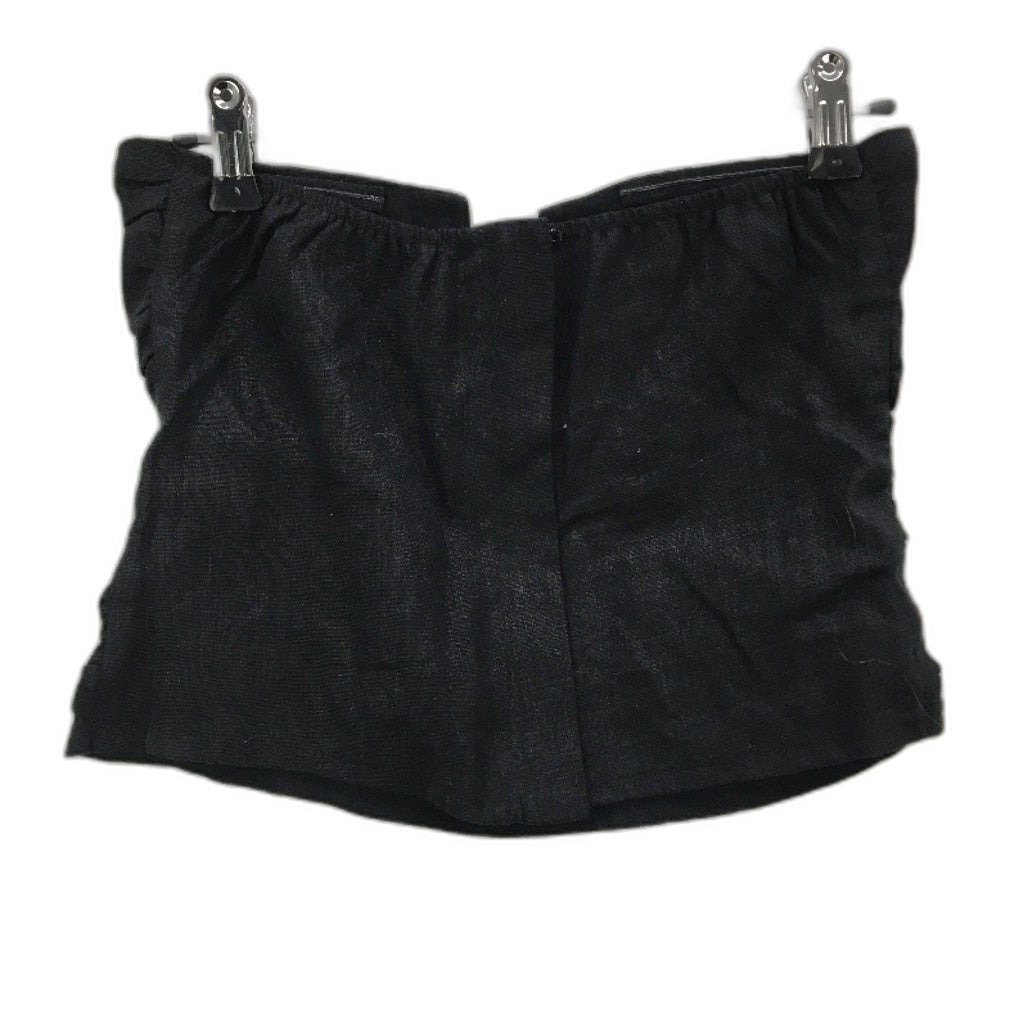 Subtitled Lui Cut Out Black Linen Bandeau Strapless Top Ladies Size XS EW