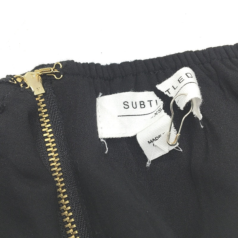 Subtitled Lui Cut Out Black Linen Bandeau Strapless Top Ladies Size XS EW