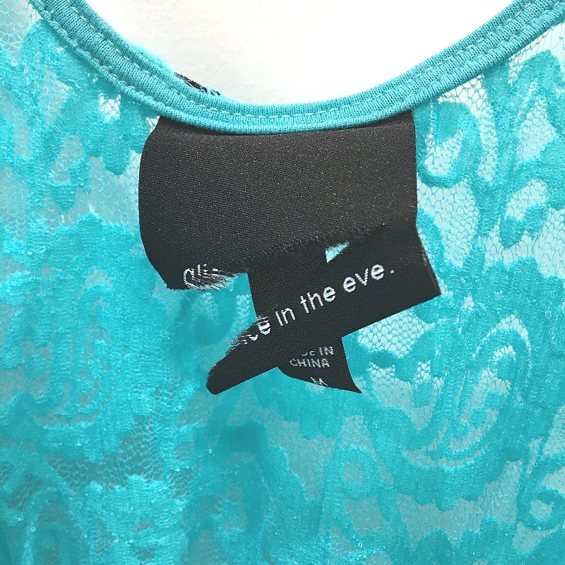 Alice in the Eve Zayla Lace Aqua Blue Maxi Dress Ladies Size Medium NEW