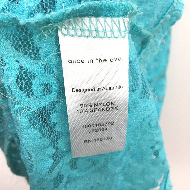 Alice in the Eve Zayla Lace Aqua Blue Maxi Dress Ladies Size Medium NEW