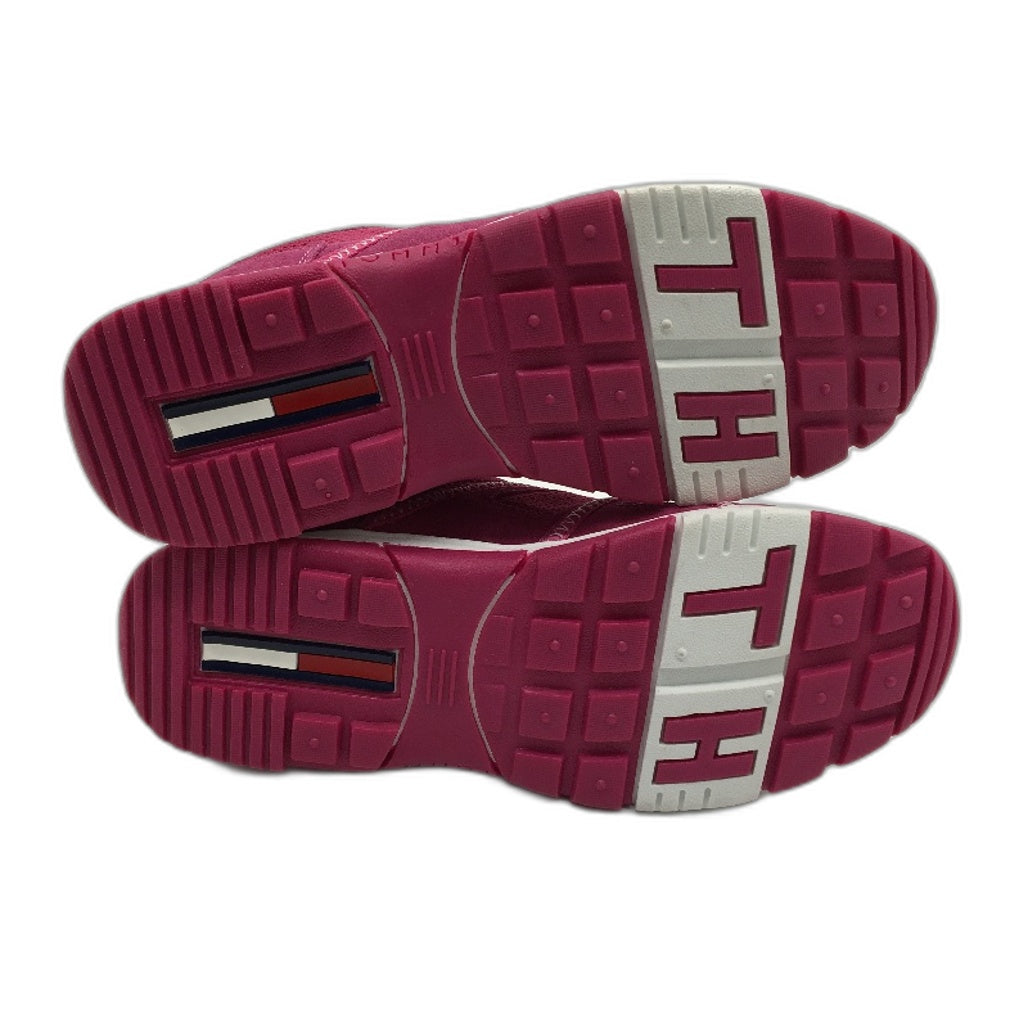 Tommy Hilfiger Chino Very Berry Suede Sneaker Shoe Youth Size US 3 EUR 35 NEW