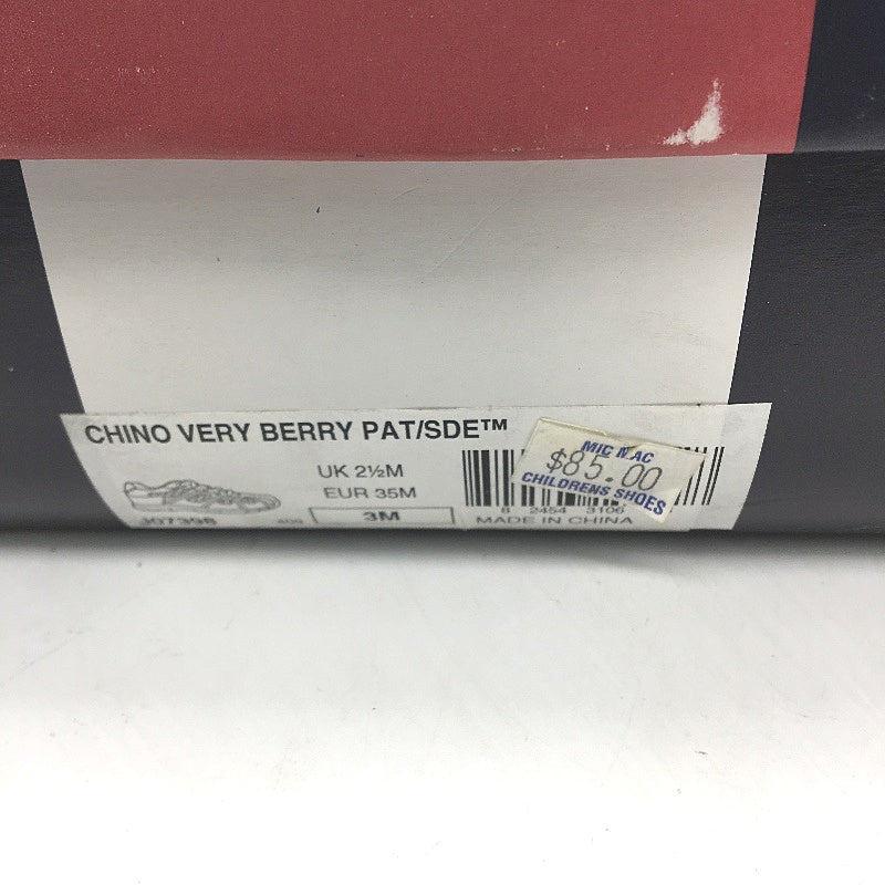 Tommy Hilfiger Chino Very Berry Suede Sneaker Shoe Youth Size US 3 EUR 35 NEW