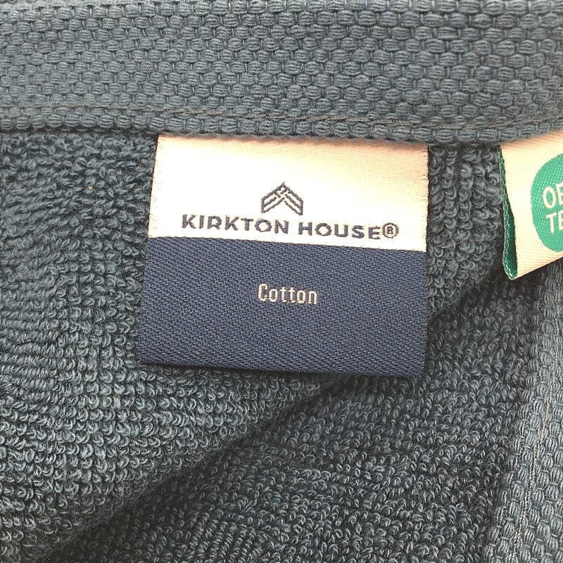 Kirkton House 5Pce Steel Blue Square Patterned HandTowel & 4 FaceWasher Pack NEW