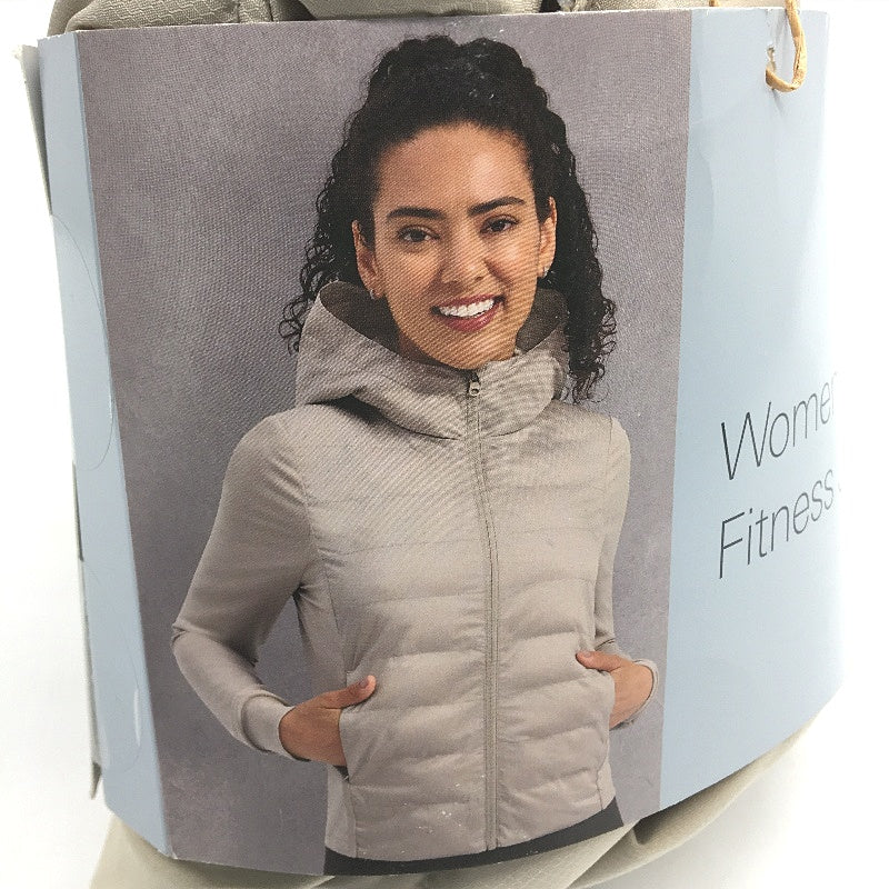 Crane Beige Zip Up Fitness Lightweight Slim Fit Jacket Ladies Size Small NEW