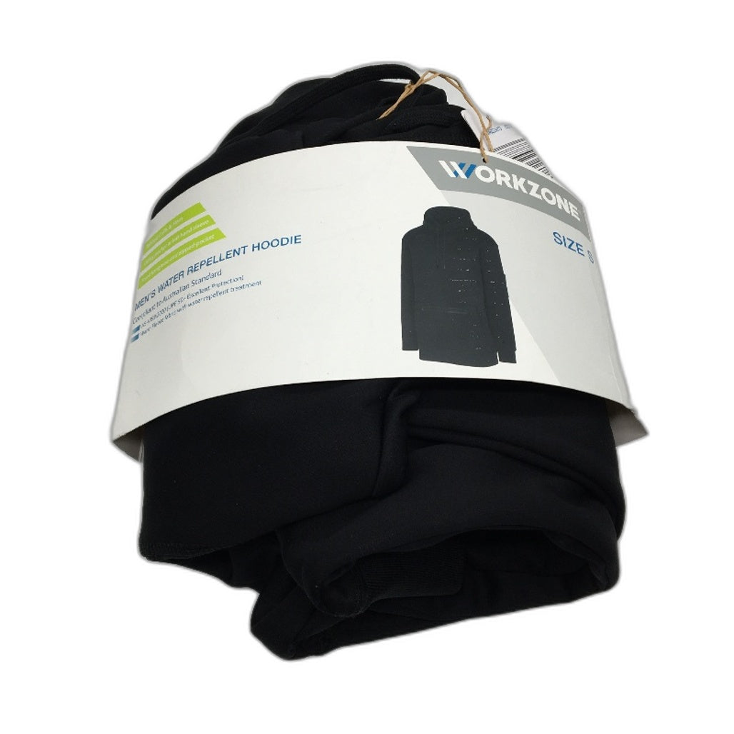 Workzone UPF50+ Water Repellant Black Hoodie Jumper Mens Size Small NEW