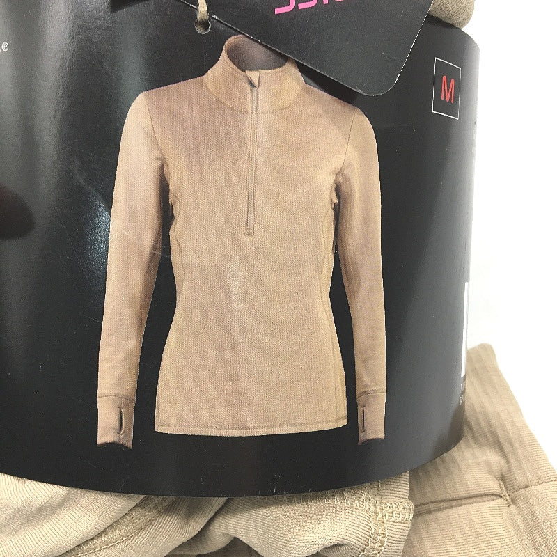 Crane Performance Snow Extreme Tan Quarter Zip Top Ladies Size Medium NEW