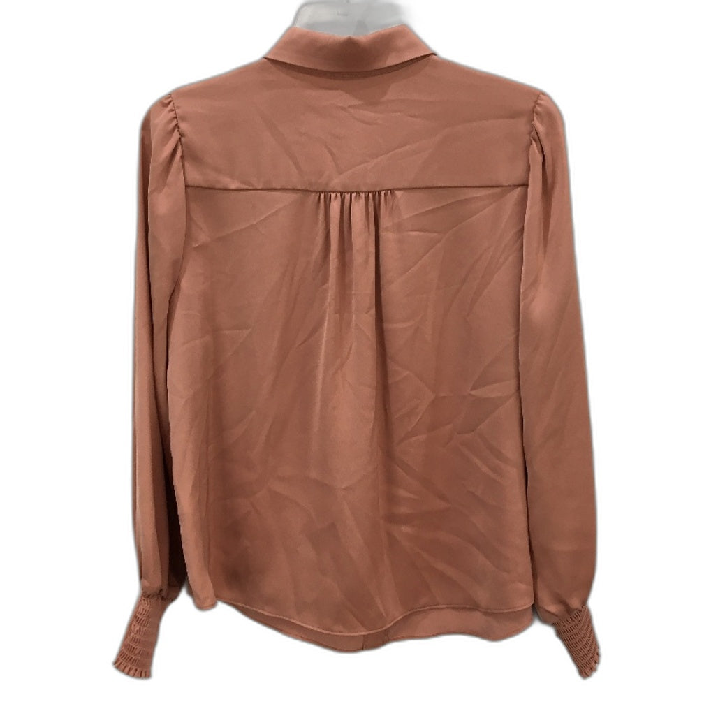 Tokito Petites Clay Pink Silky Long Sleeve Button Up Blouse Ladies Size 10 NEW