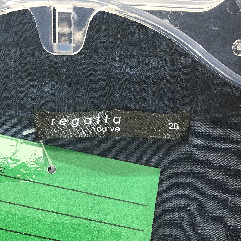 Regatta Curve Slate Blue Long Sleeve Button Up Collared Shirt Ladies Size 20 NEW