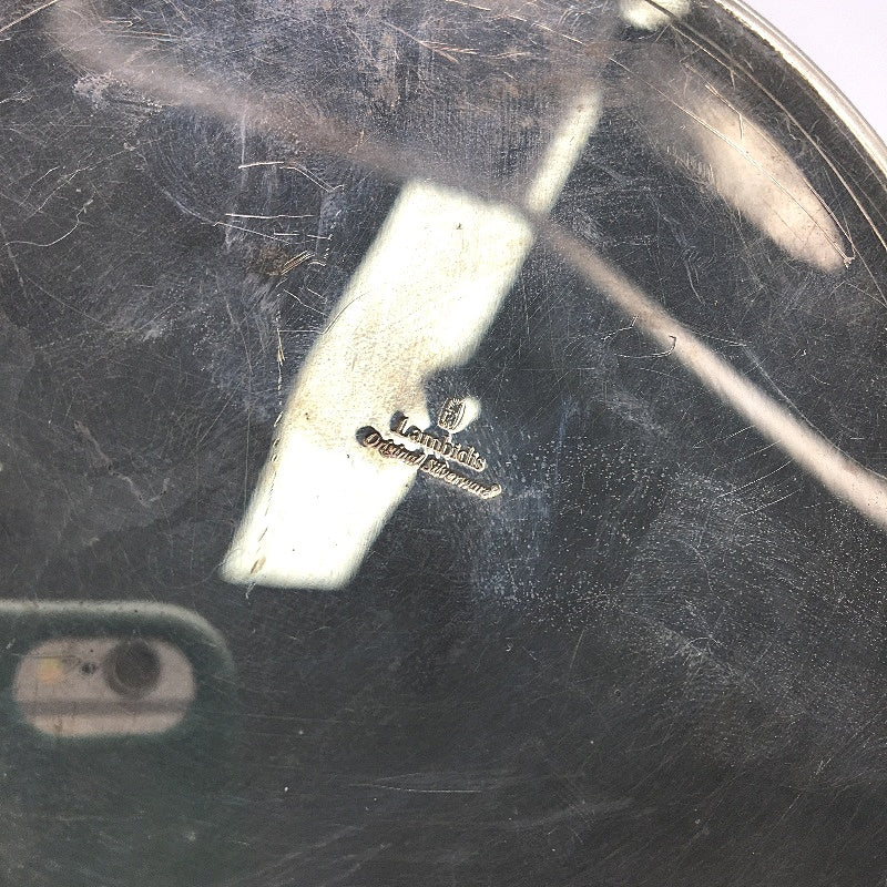 Vintage Lambidis Original Silverware Large Handled Vase With Flower Emboss 36cm