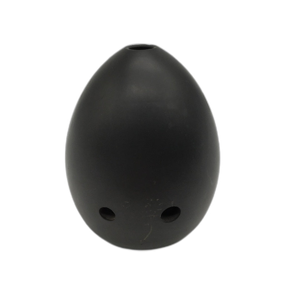 VINTAGE Japanese Stamped Egg Shape Brown Stoneware Dragon Etched Incense Burner