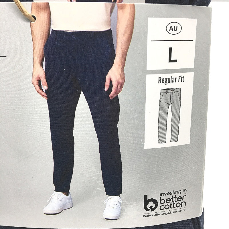 Westbay Navy Blue Cotton Regular Fit Chino Pants Mens Size L NEW