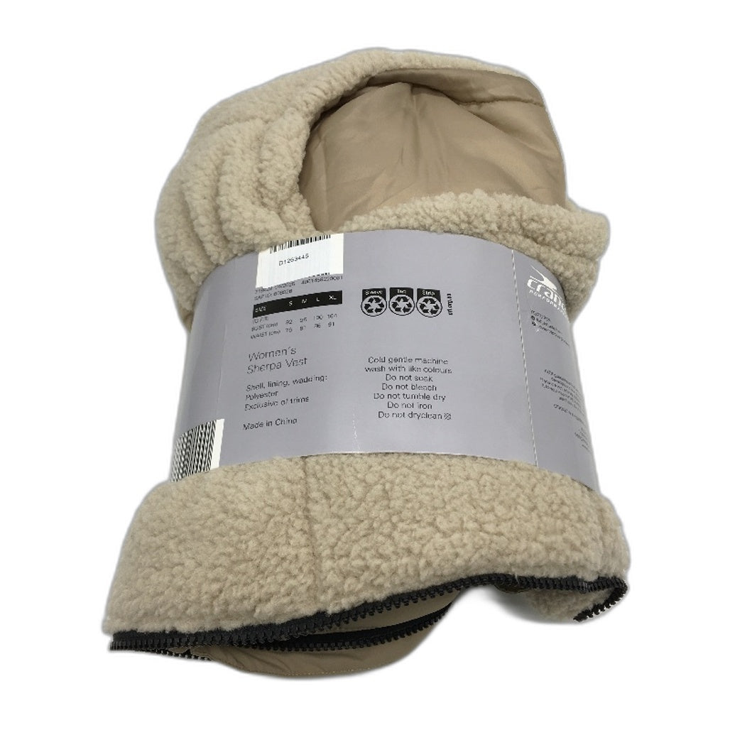 Crane Performance Tan Zip Up Sleeveless Sherpa Vest Ladies Size XL NEW