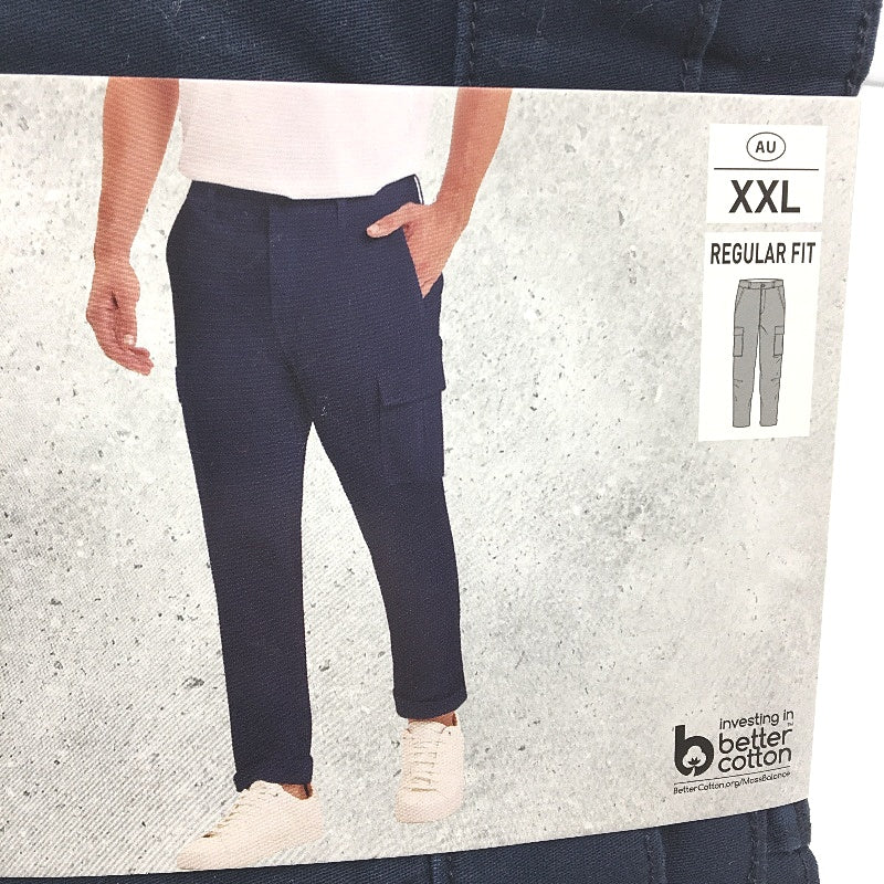 Westbay Navy Blue Regular Fit Cotton Soft Cargo Pants Mens Size XXL NEW