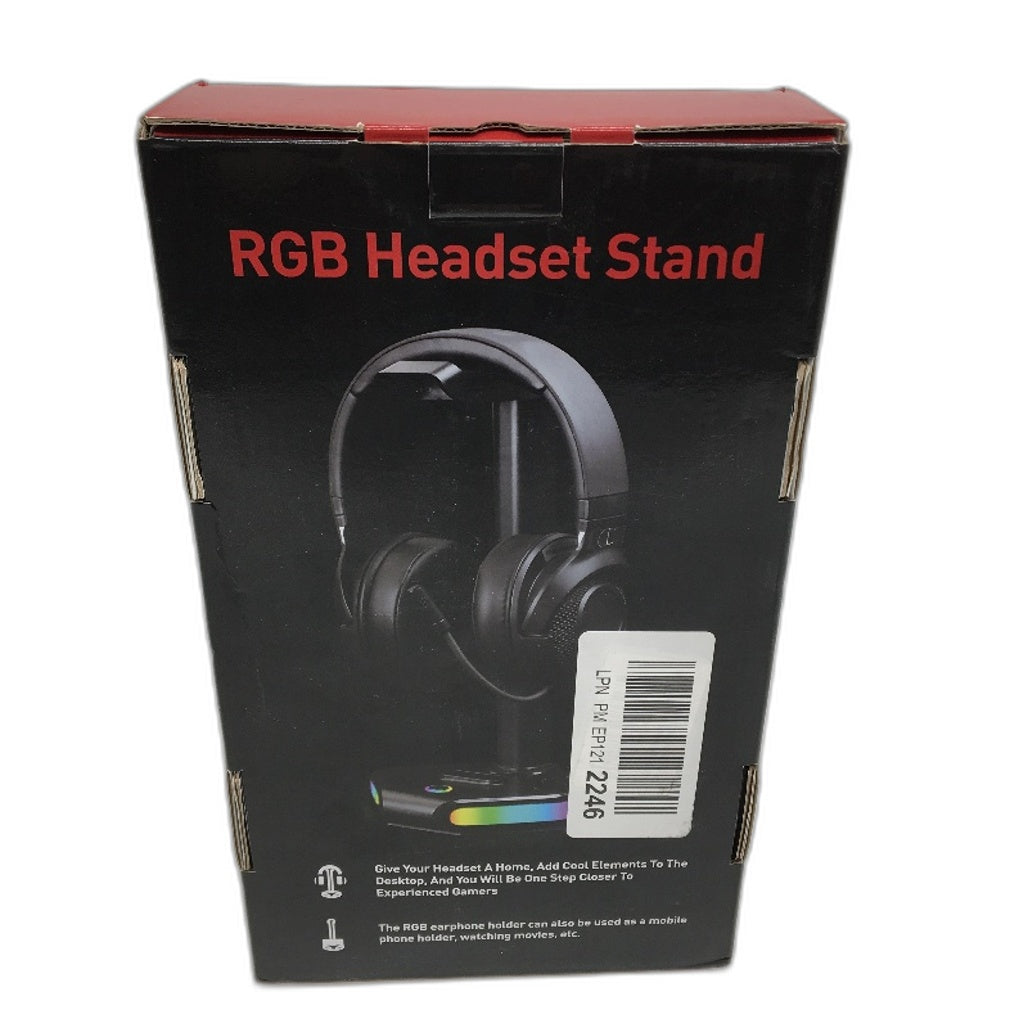 Rayouar RGB Headphone Stand Mobile Phone Holder Type C Charging Pink NEW