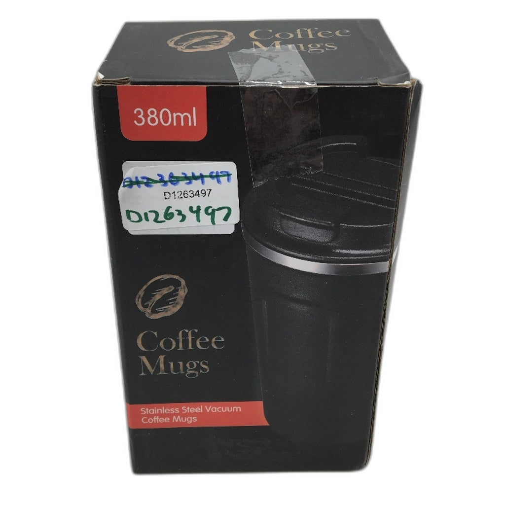 380ml Stainless Steel Vacuum Coffee Mug Lightweight Leak Proof Black NEW