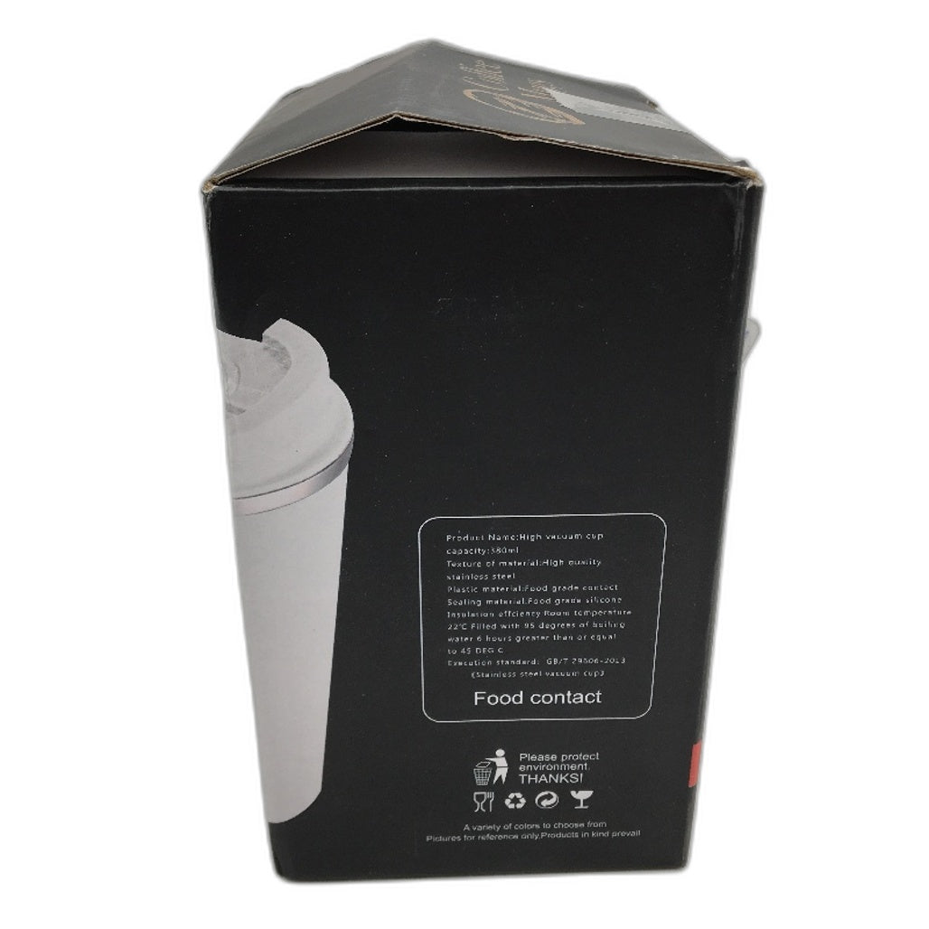 380ml Stainless Steel Vacuum Coffee Mug Lightweight Leak Proof Black NEW