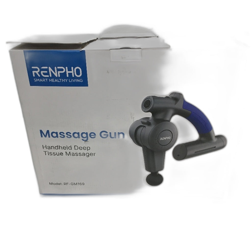 Renpho RF GM169 Massage Gun Handheld Deep Tissue Massager 6 Attachments NEW