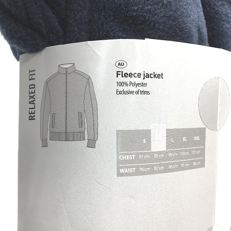 Westbay Navy Blue Full Zip Up Relaxed Fit Fleece Jacket Mens Size M NEW