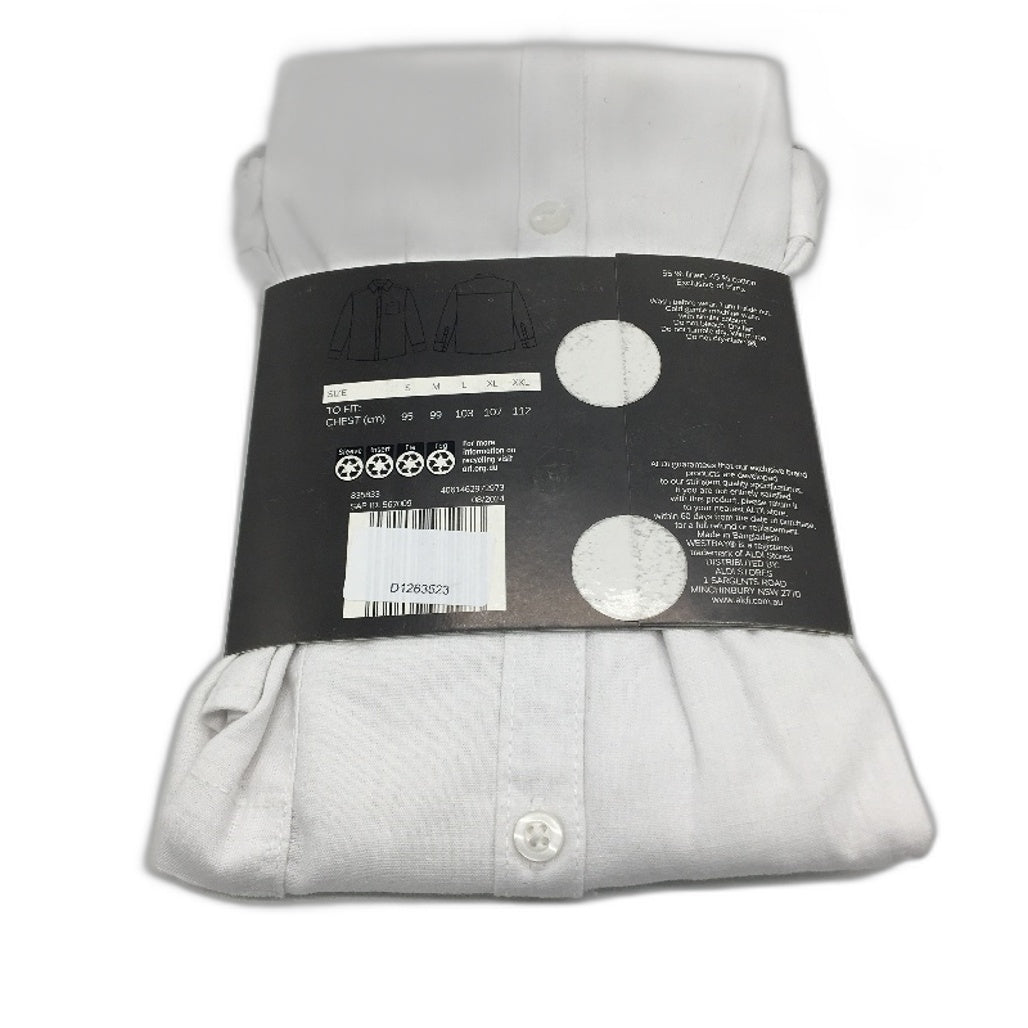 Westbay White Long Sleeve Linen Blend Button Up Shirt Mens Size XXL NEW