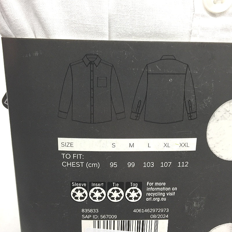 Westbay White Long Sleeve Linen Blend Button Up Shirt Mens Size XXL NEW