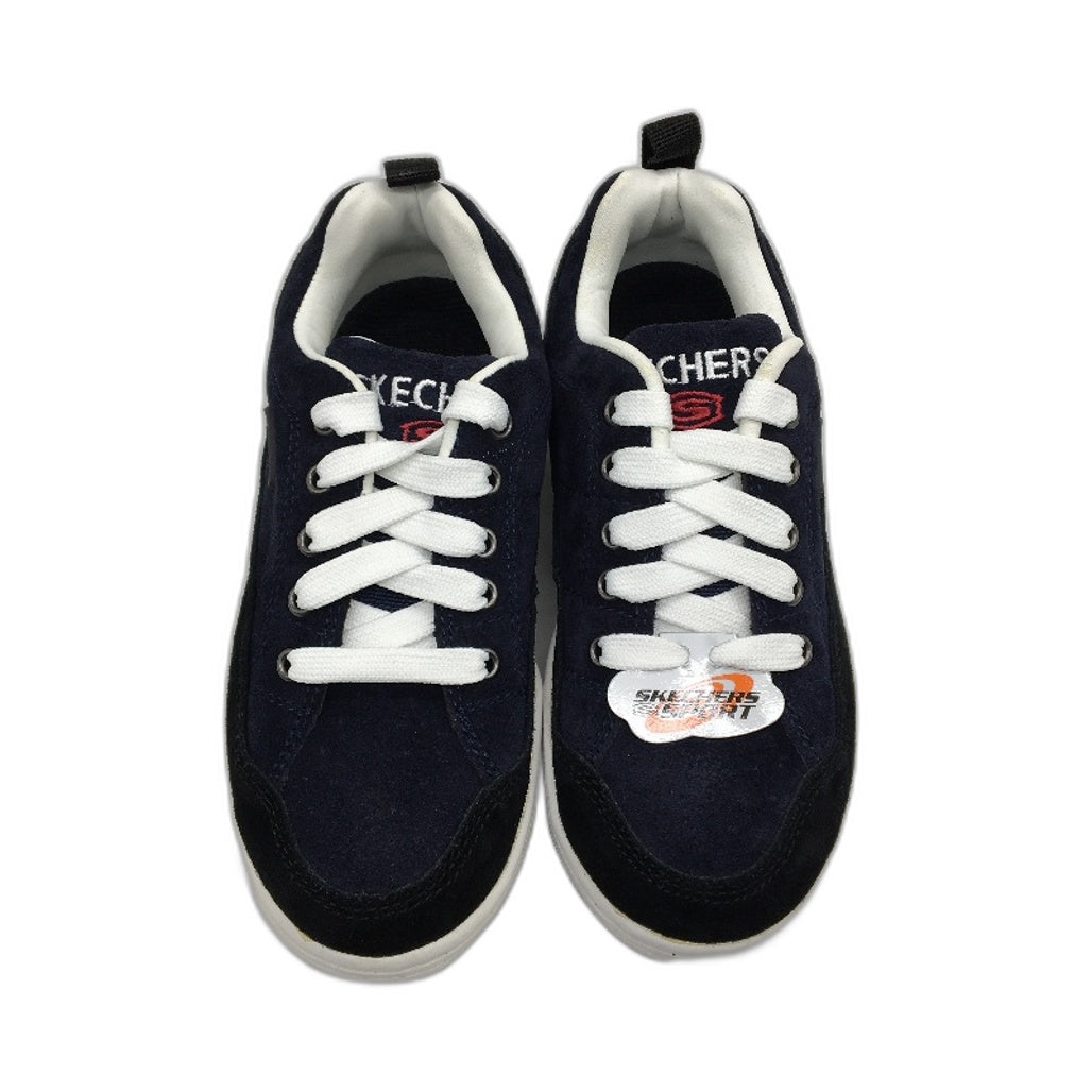 Skechers Sport Navy Black Cronie II Sneakers Kids Sze EUR 33.5 US 2 21cm NEW