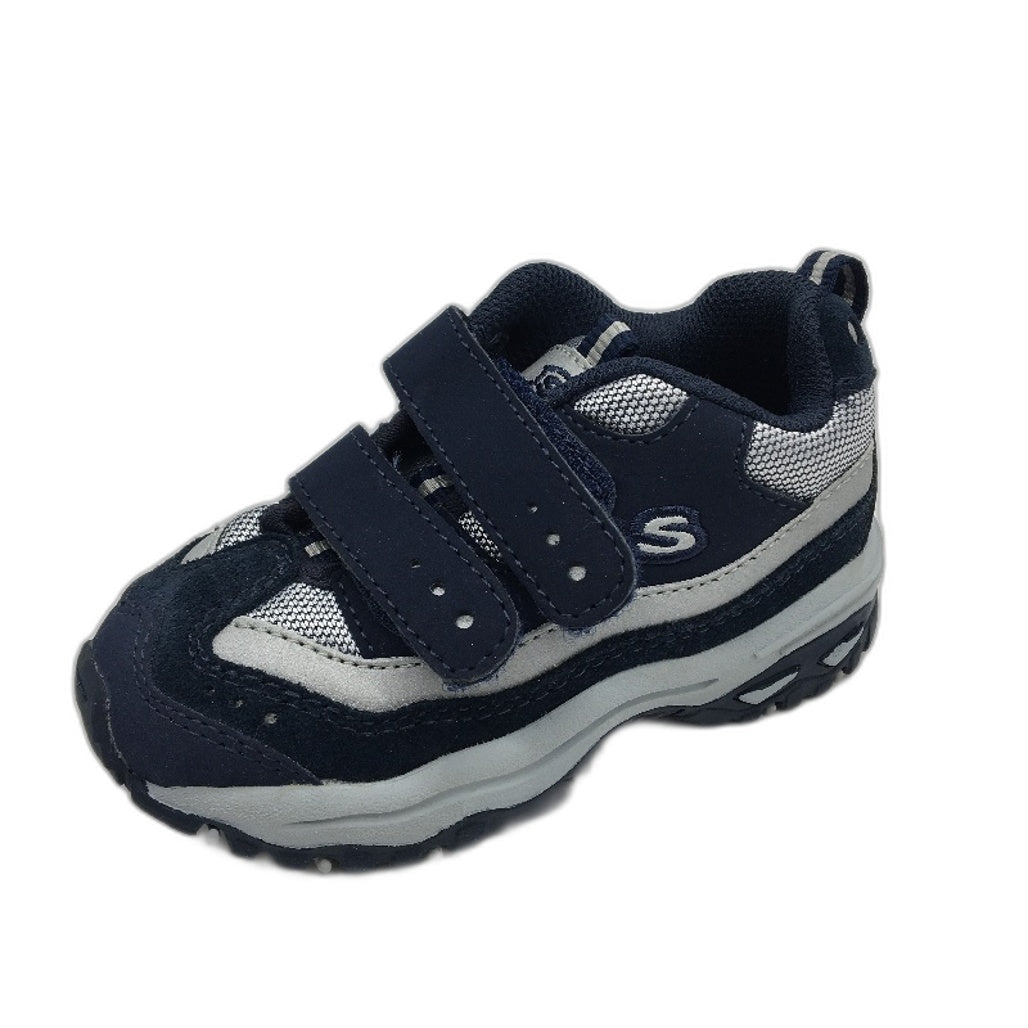 Skechers Sport Double Ups Navy Blue Sneakers Toddler Sze EUR 21.5 US 6 12cm DEMO