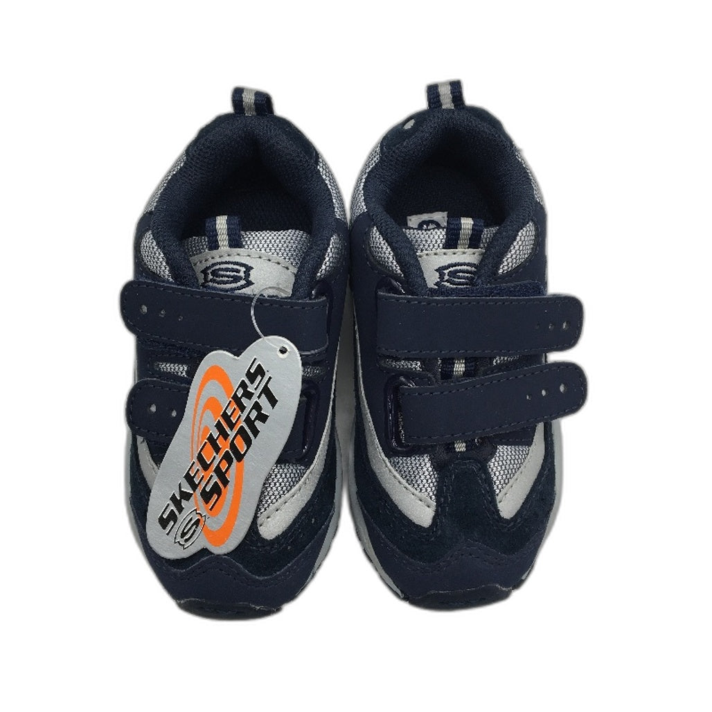 Skechers Sport Double Ups Navy Blue Sneakers Toddler Sze EUR 21.5 US 6 12cm DEMO