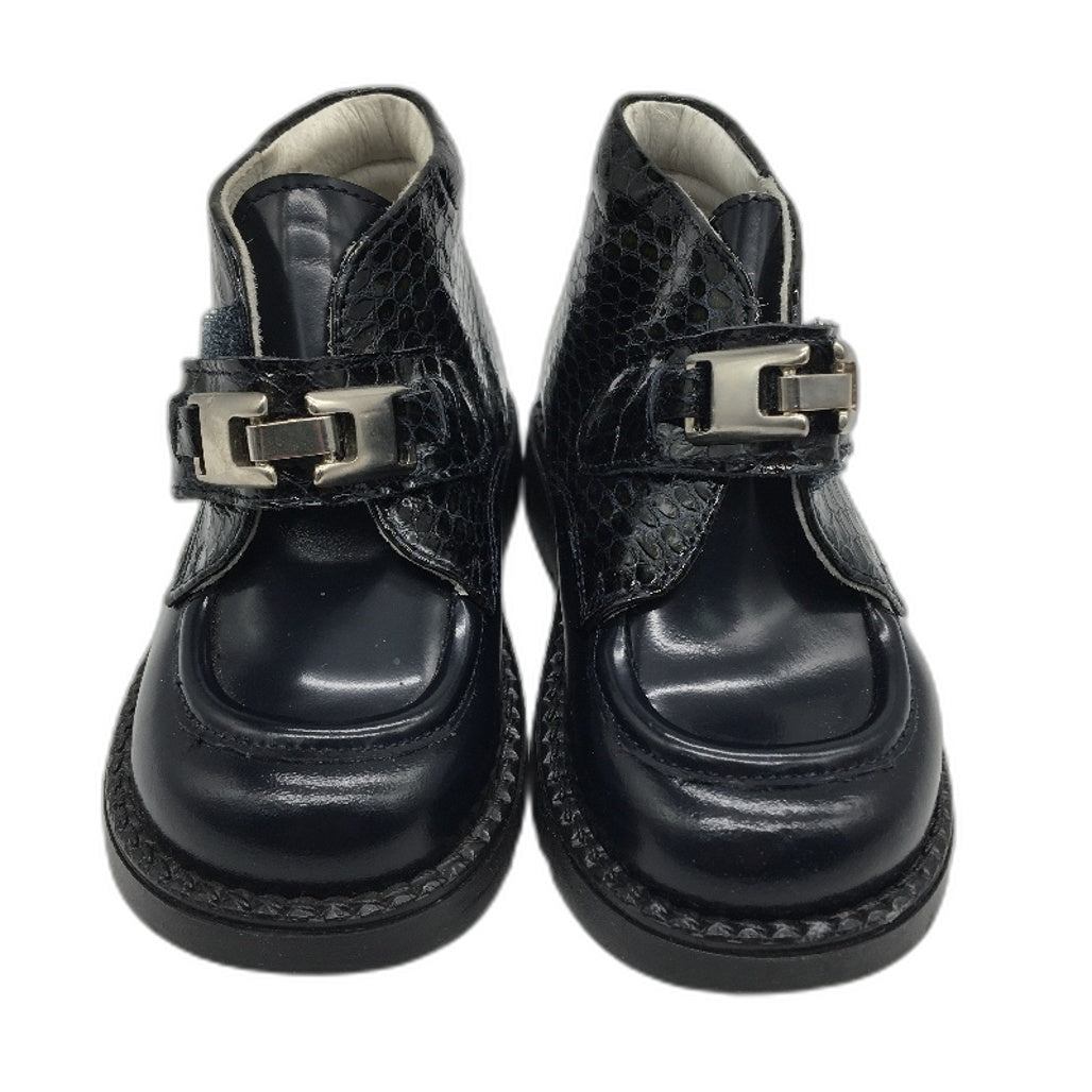 Miccio Navy Abrasiuvato Italian Made Leather Toddler Shoes EU 22-25 14cm NEW