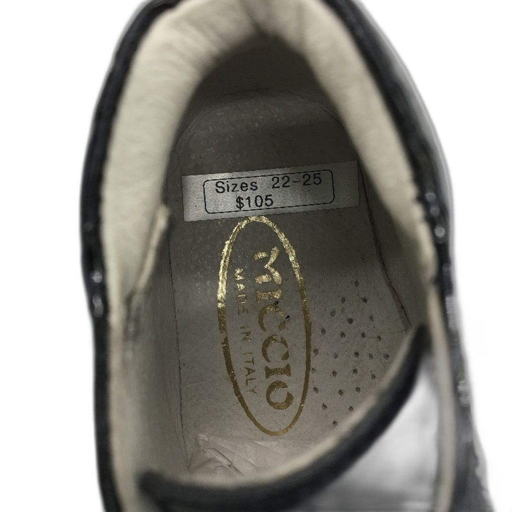 Miccio Navy Abrasiuvato Italian Made Leather Toddler Shoes EU 22-25 14cm NEW