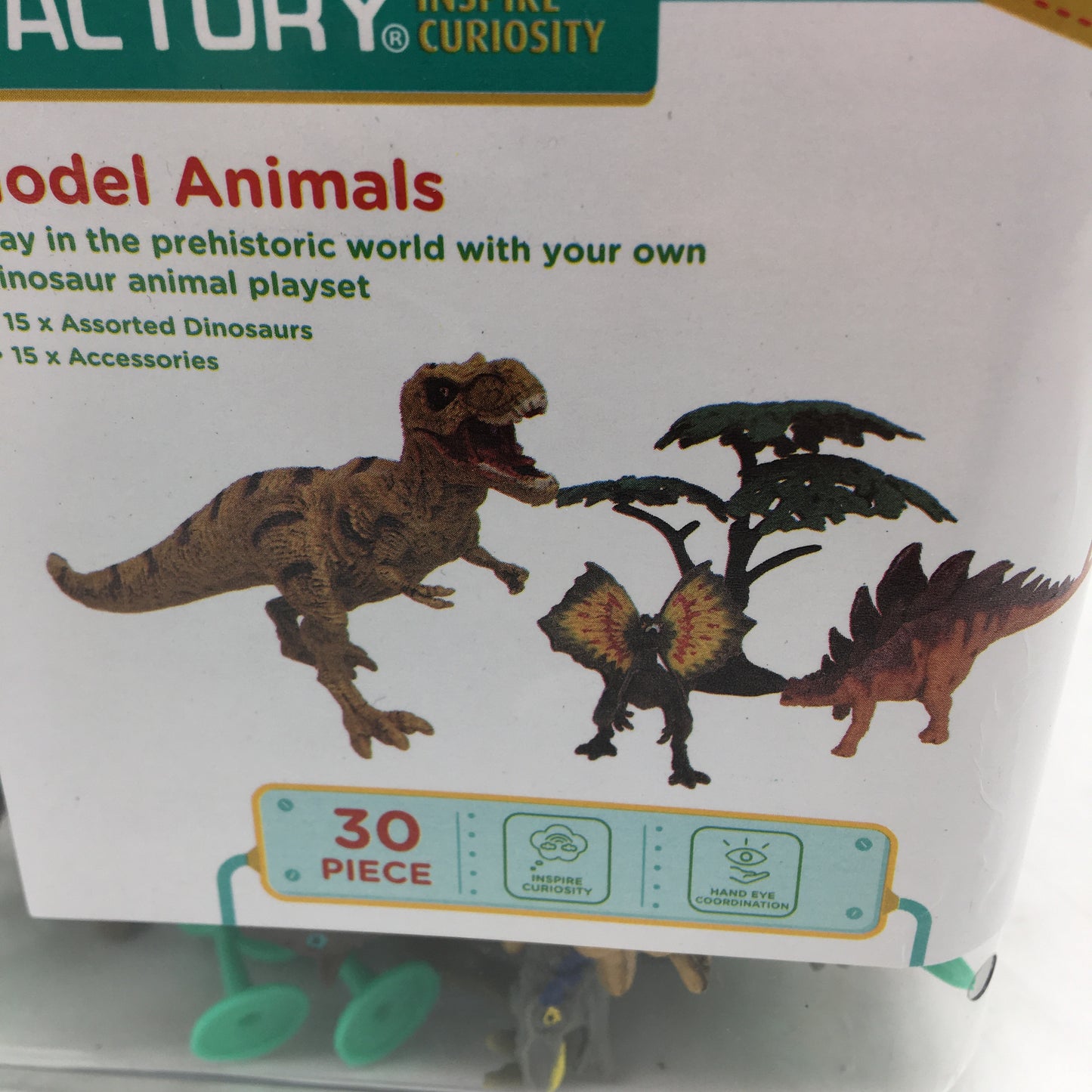 The Knowledge Factory 30 Pcs Assorted Dinosaurs & Accessories Toy Set Age 3+ NEW