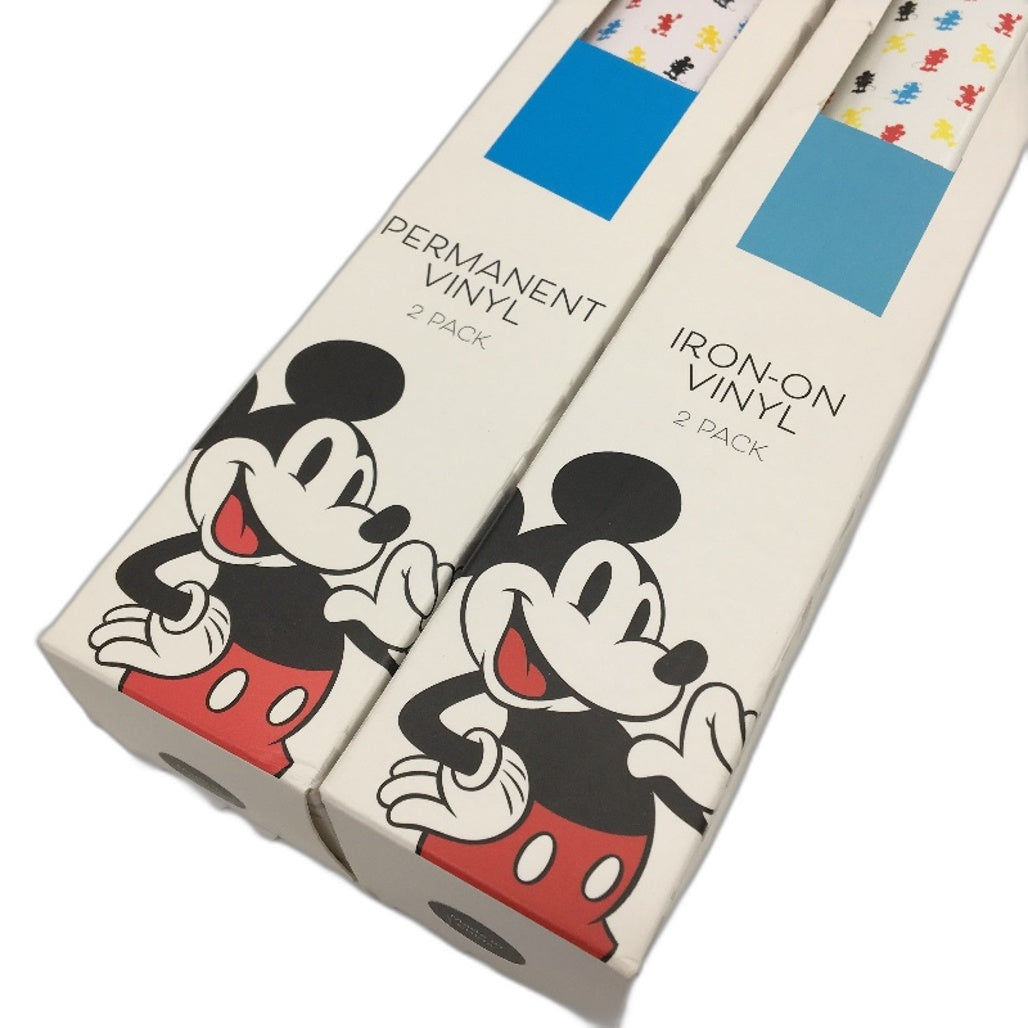 Disney Mickey Mouse 3 x 2 Pack Iron On Vinyl Sheets 12 x 12 Inch For Craft DIY