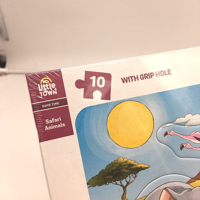 Little Town Game Time 2 Pack Baby Puzzles Forest & Safari Animals Age 18M+ NEW