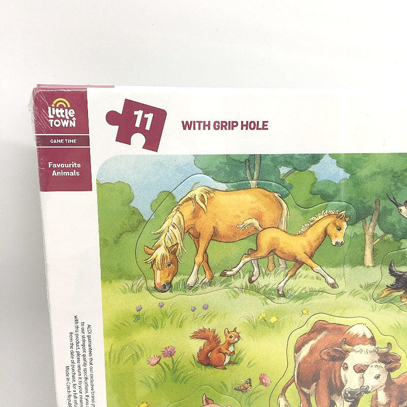 Little Town Game Time 2 Pack Baby Puzzles Farm & Favourite Animals Age 18M+ NEW