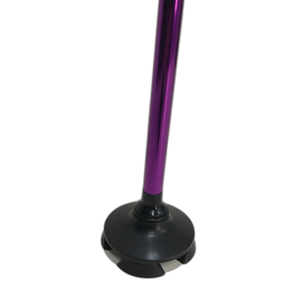 Folding Cane Walking Stick Built In LED Light Extra Wide Pivoting Head Portable