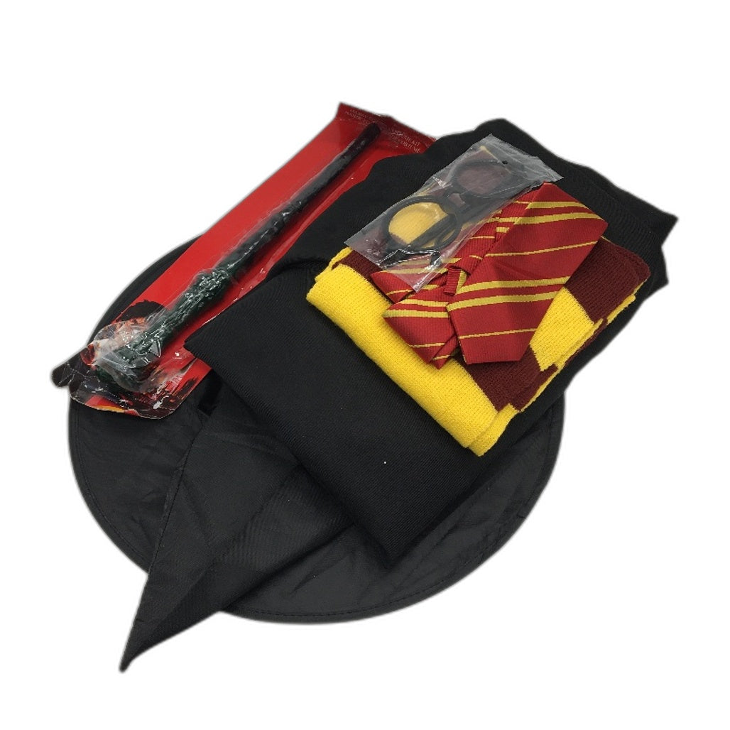 Harry Potter Gryffindor Cloak Robe Costume 6 PCS Set For Adults Kids Size XXL