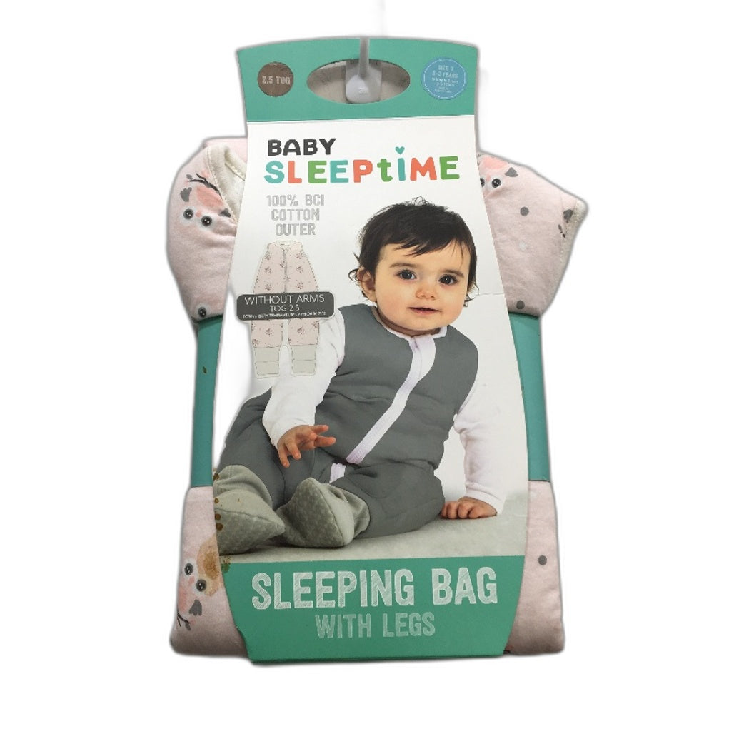 Baby Sleeptime Without Arms Pink Owls Sleepingbag With Legs Sze 3 2-3Years NEW