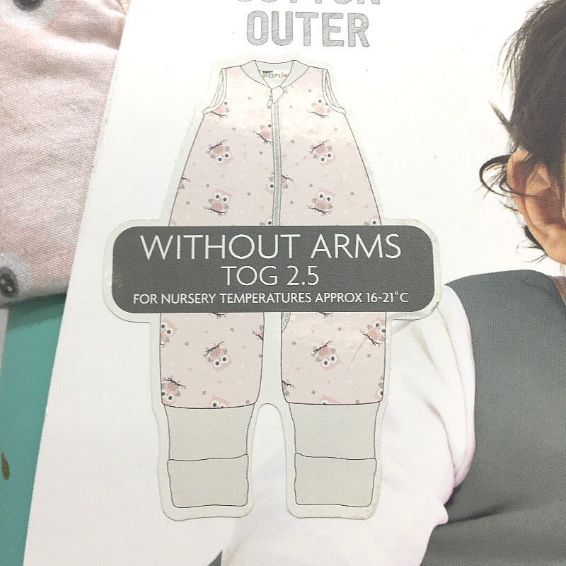 Baby Sleeptime Without Arms Pink Owls Sleepingbag With Legs Sze 3 2-3Years NEW