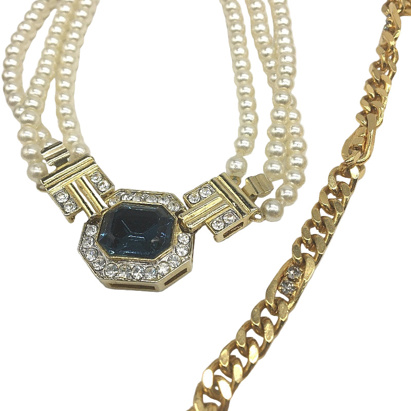 VINTAGE 10 Piece Assorted Mutlicoloured Dress Costume Jewellery Necklace Pack