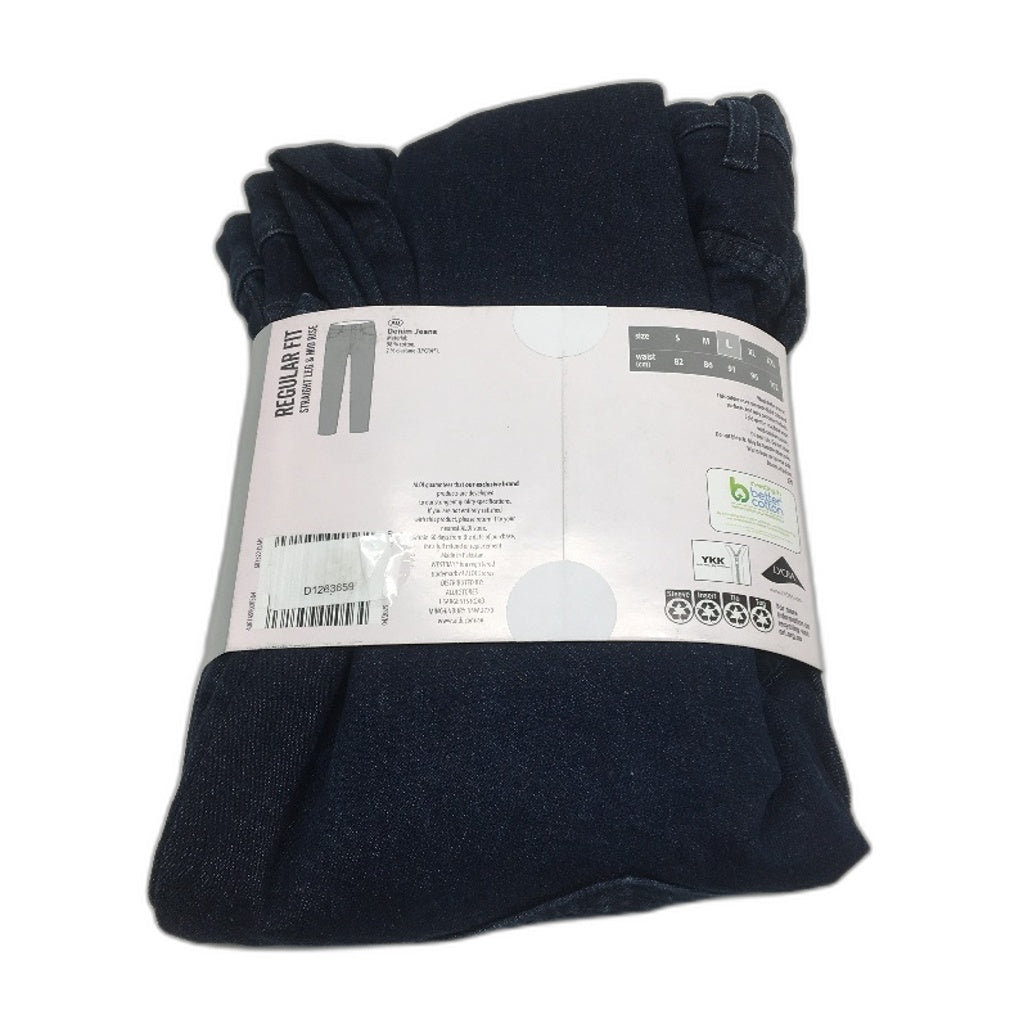 Westbay Regular Fit Straight Leg Mid Rise Mid Blue Denim Jeans Mens Size L NEW