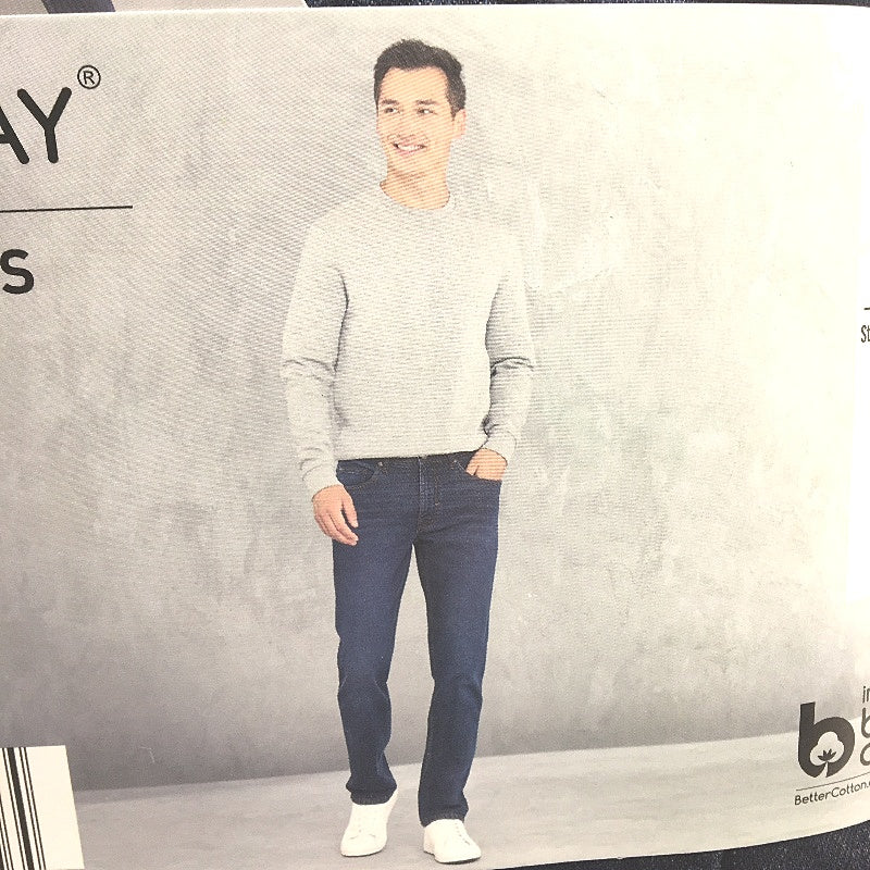 Westbay Regular Fit Straight Leg Mid Rise Mid Blue Denim Jeans Mens Size L NEW