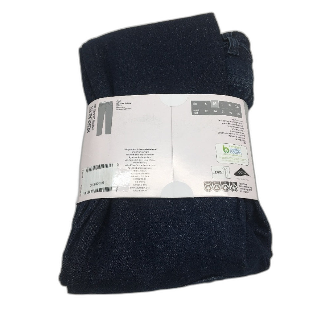 Westbay Regular Fit Straight Leg Mid Rise Mid Blue Denim Jeans Mens Size M NEW