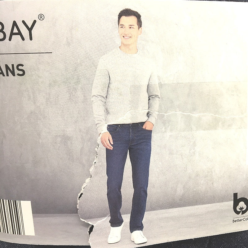 Westbay Regular Fit Straight Leg Mid Rise Mid Blue Denim Jeans Mens Size M NEW